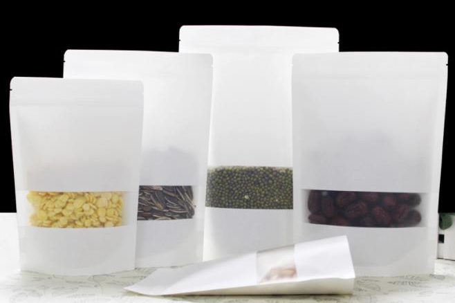 Frosted white window standing pouch (3)